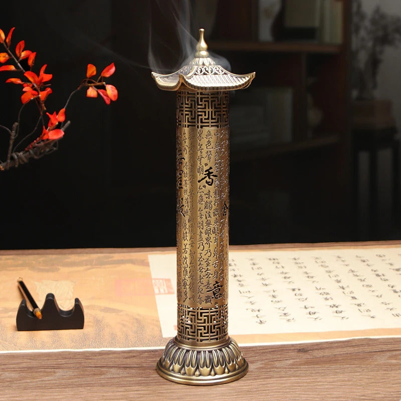 Heart Sutra Dome Cylindrical Vertical Incense