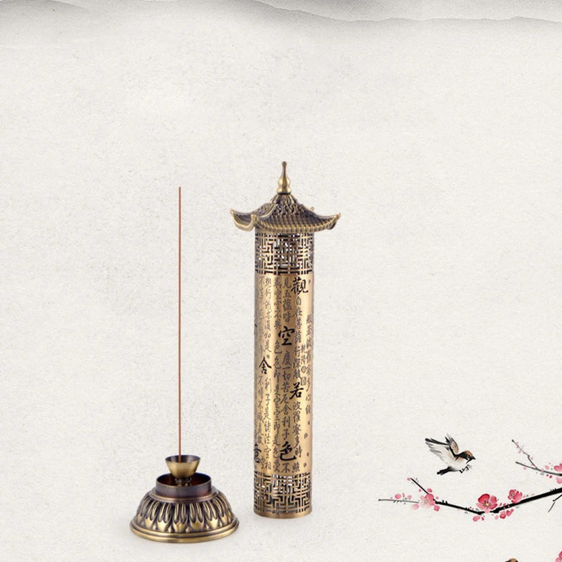 Heart Sutra Dome Cylindrical Vertical Incense